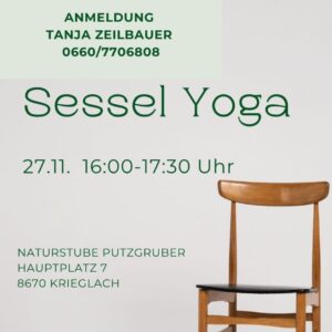 Yoga am Sessel