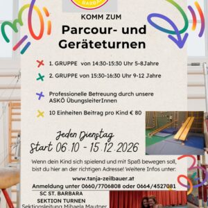 Parcour- und Geräteturnen